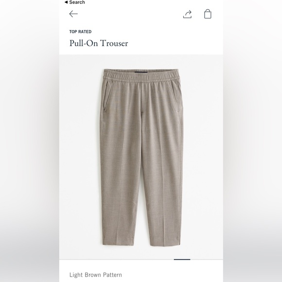 Pull-on Trouser Pants Light Brown Pattern - Picture 6 of 6